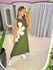 VESTIDO MIDI FLOR AMARRAÇÃO VERDE MILITAR