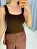 CROPPED TRICOT MODAL ALÇA LARGA MARROM