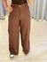 CALÇA PANTALONA LINHO BÁSICA MARROM
