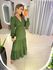 VESTIDO MANGA LONGA VALENTINA VERDE LISO