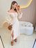VESTIDO VIOLETA MANGA LONGA OFF/NUDE