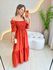 VESTIDO FERNANDA MANGA CURTA TERRACOTA LISO