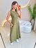 VESTIDO YASMIN CANELADO VERDE MILITAR