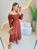 VESTIDO MIDI LUARA MARROM LISO