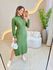 VESTIDO MIDI TRICOT MOUSSE VERDE MUSGO