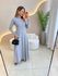 VESTIDO YASMIN CANELADO MANGA LONGA CINZA