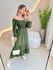 VESTIDO MIDI LUARA VERDE LISO