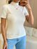 BLUSA CANELADA GOLA ALTA OFF