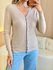 BLUSA CARDIGAN LÃZINHA AREIA