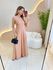 VESTIDO YASMIN CANELADO MANGA LONGA NUDE