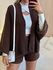 BLUSA CARDIGAN DAIA MARROM