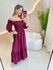 VESTIDO MIDI FERNANDA VINHO FLORZINHA
