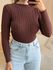 BLUSA CROPPED DRIKA MARROM