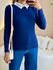 BLUSA MANGA LONGA PEDRARIA AZUL MARINHO