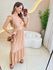 VESTIDO MIDI JAQUE NUDE FLORZINHA
