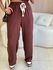 CALÇA PANTALONA LISTRAS LATERAL MARROM