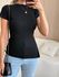 BLUSA ASSIMETRICA CANELADA PRETO