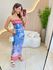 VESTIDO LONGO ELIS AZUL/ROSA