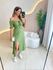VESTIDO MIDI VIOLETA VERDE CLARO