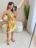 VESTIDO CURTO CLARISSE VERDE/LARANJA