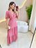 VESTIDO VALENTINA MANGA CURTA ROSA