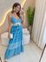 VESTIDO LONGO RUBY AZUL/OFF
