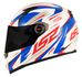Capacete Ls2 Ff358 Draze - Branco Azul Vermelho