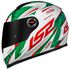 Capacete LS2 FF358 Draze - Branco Verde Vermelho