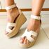 Sandália Anabela Corda Tereza Off White