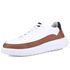 Tênis Titanium Casual Masculino Mr Gutt em Couro - Ref. 601Branco/Marrom