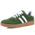 Tênis Essence Feminino em Couro Mr Gutt com Listras - Ref. 2201- Camurça Verde