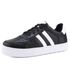 Tênis Isabella Feminino em Couro Mr Gutt com Listras - Ref. 2201-Preto/branco