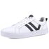 Tênis Julia Casual Feminino em Couro Mr Gutt Branco - Ref. V6F - Branco/Preto