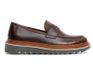 Sapato Masculino Loafer Tratorado Couro Roma Premium Liso Cafe