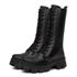 Bota Coturno Cano Longo Alto Blogueiras Preto