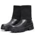 Bota Coturno Tratorada Meia Cano Curto e Longo Preto Confortável 2 em 1