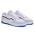 Tênis Feminino Casual Básico, Cano Baixo, Acolchoado Branco com Cinza