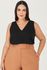 Blusa Regata com Gola V - MySize Ícones