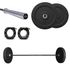 Kit 1 Barra Olímpica LPO Rolamento Masculina e 2 Anilhas de 10Kg + 1 Par de Presilhas Grátis