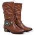 Bota Samara couro legítimo com fivela removível Mocha mousse