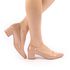 Scarpin Nude verniz salto 5 bico fino 