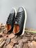 Tênis casual feminino Lívia Preto couro legítimo
