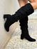 Bota slouch camurça Yasmin Preta