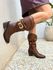 Bota Texana Lauana Feminina couro legítimo Havana