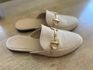 Mule feminino em couro Legítimo nude 