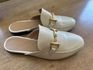 Mule feminino em couro Legítimo Off White 