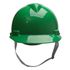 CAPACETE ABA FRONTAL COM CARNEIRA PLÁSTICA E JUGULAR TÊXTIL VERDE V-GARD