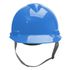 CAPACETE ABA FRONTAL COM CARNEIRA PLÁSTICA E JUGULAR TÊXTIL AZUL BIC V-GARD