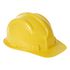 CAPACETE AMARELO PLT ABA FRONTAL COM CARNEIRA PLÁSTICA SEM JUGULAR PLASTCOR