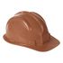 CAPACETE MARROM PLT ABA FRONTAL COM CARNEIRA PLÁSTICA SEM JUGULAR PLASTCOR